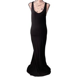 Signature8 Black Y Sexy Back Maxi Dress in Size Medium